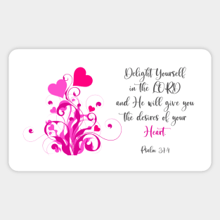 Psalm 37:4 Delight Yourself In The Lord Bible Verse Sticker